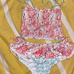 Sweethoney Floral Smocked Bikini Set